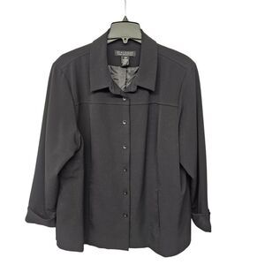 Dialogue Black Blazer Plus Size 20W Women's Jacket Office Capsule Business